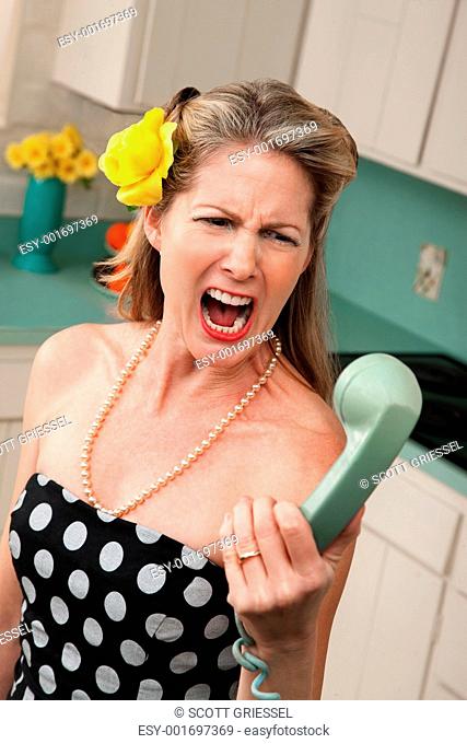 Woman Yells at a Phone