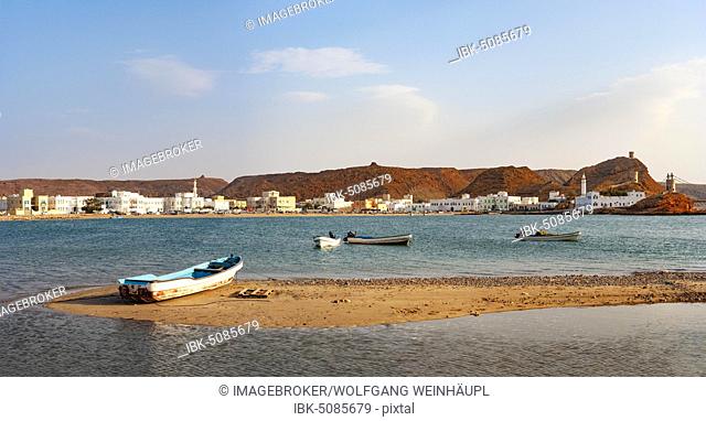 Natural harbour, Fishing boats, Sur, Ash Sharqiyah province, Sultanate of Oman