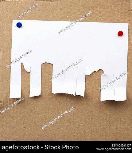blank paper ad with torn edges, backdrop for sales and messages. Sale banner layout design. Blank template