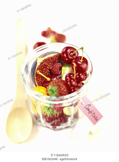 Jam fruit in jar