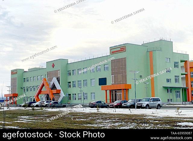 RUSSIA, SARATOV - DECEMBER 21, 2023: A view of an infectious diseases hospital where 124 children that were taken off a Tyumen-Adler train, have been admitted