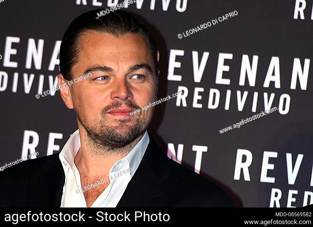 American actor Leonardo di Caprio attend The Revenant movie red carpet in the Casa del Cinema. Rome (Italy), January 15th, 2016