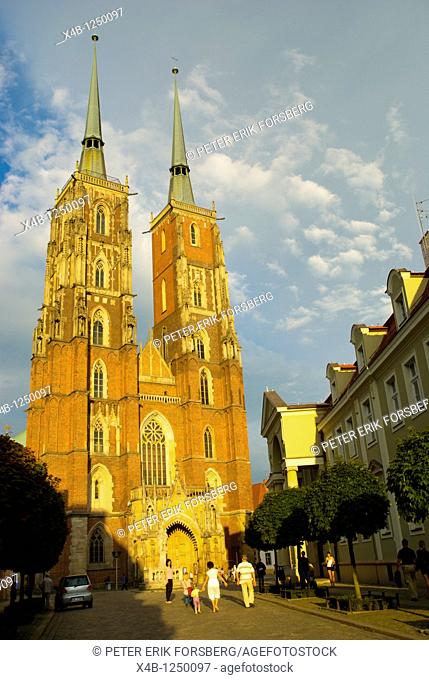Cathedral of St John the Baptist at Ostrow Tumski Cathedral Island Wroclaw Silesia Poland Europe