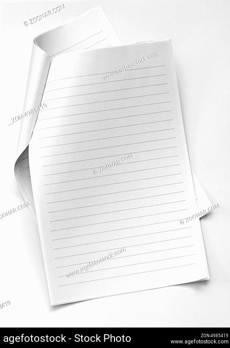 Close up of blank note paper for background