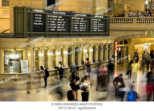Grand Central Station Terminal in Lower Midtown. 42nd Street and Park Avenue. Phone 212-340-2583. (Free sightseeing Wed-Fri 12:30 pm)