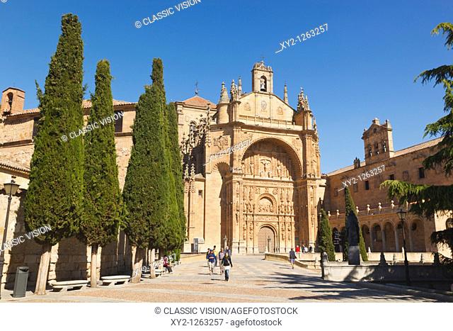 Salamanca, Salamanca Province, Spain  The 16th century Dominican Convent of Saint Stephen with its Plateresque arch  Convento de San Esteban