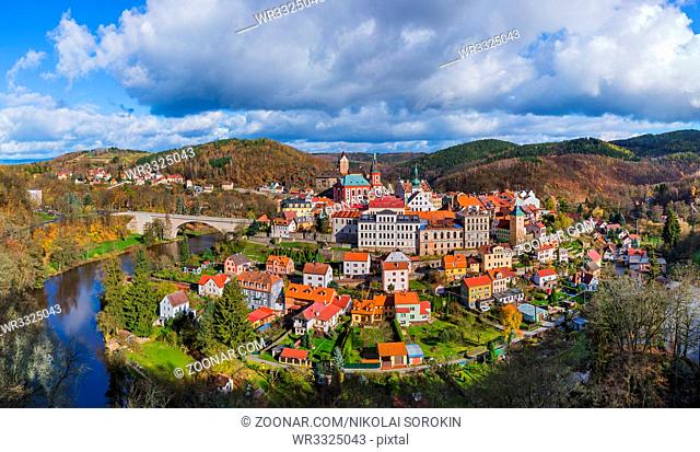 Castle Loket in Czech Republic - travel and architecture background