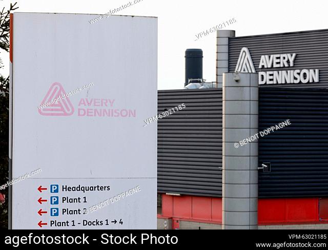 Illustration picture shows the Avery Dennison manufacturer in Soignies, where 245 of 556 jobs are threatened due to a planned automation