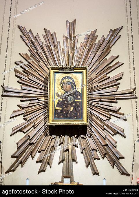 Icon of Madonna of Saint Alexis in the Chapel of the Most Holy Sacrament and Madonna of Saint Alexis in the Basilica of Saints Bonifacio and Alexis on the...