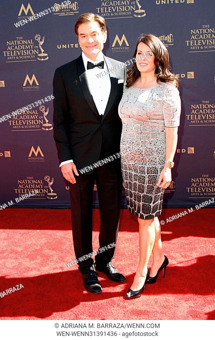 2017 Daytime EMMY Awards Arrivals held at the Pasadena Civic Center. Featuring: Dr. Mehmet Oz, wife Lisa Oz Where: Los Angeles, California