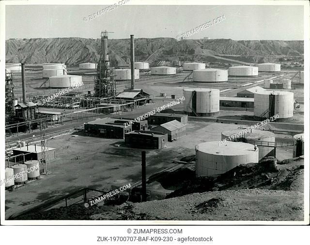 Jul. 07, 1970 - Talara refinery at La Bre4a y Parineas oilfield in Peru. The refinery owned by a Standard Oil subsidiary has been 'nationalized' by the Military...