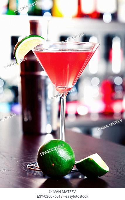 A cosmopolitan, or informally cosmo, is a cocktail made with vodka, triple sec, cranberry juice, and freshly squeezed lime juice or sweetened lime juice