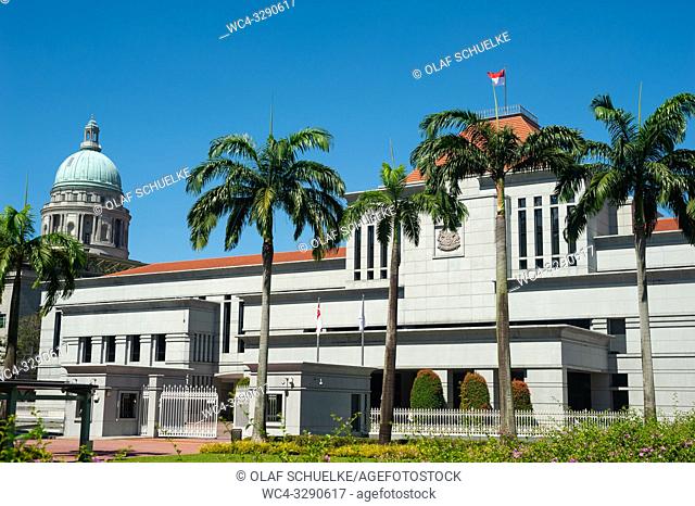 Singapore, Republic of Singapore, Asia - A view of the Parliament House in the central business district of the city state