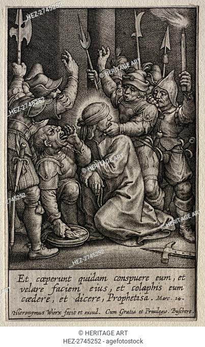 The Passion: The Mocking of Christ. Creator: Hieronymus Wierix (Flemish, 1553-1619)