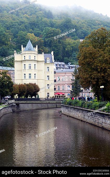 Karlovy Vary (Carlsbad), Tepla river. Czech Republic