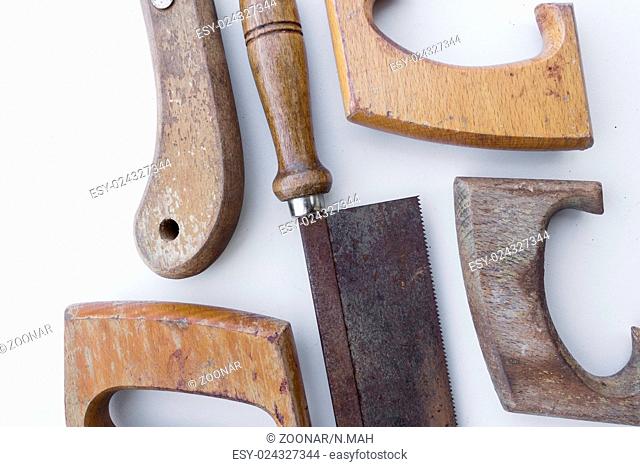 saw / old handsaw isolated - vintage tools
