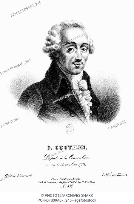 Portrait of Georges Couthon 18th century France - Révolution française de 1789 Paris. Bibliothèque nationale de France