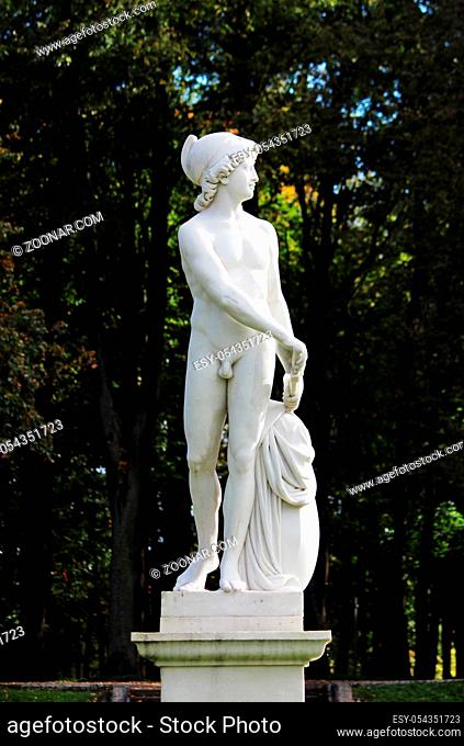 statue of the young Mars, Lower Dutch Garden Park Gatchina Palace Russia