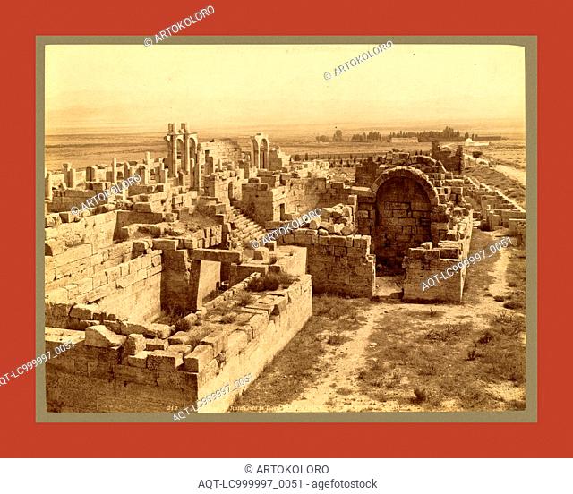 Tebessa Ruins of Byzantine Basilica, Algiers, Neurdein brothers 1860 1890, the Neurdein photographs of Algeria including Byzantine and Roman ruins in Tébessa...