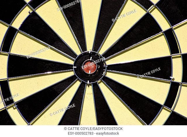 Center of a dartboard