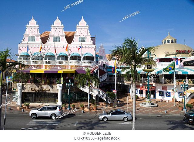 Colorful Dutch-influenced architecture, Oranjestad, Aruba, Dutch Caribbean