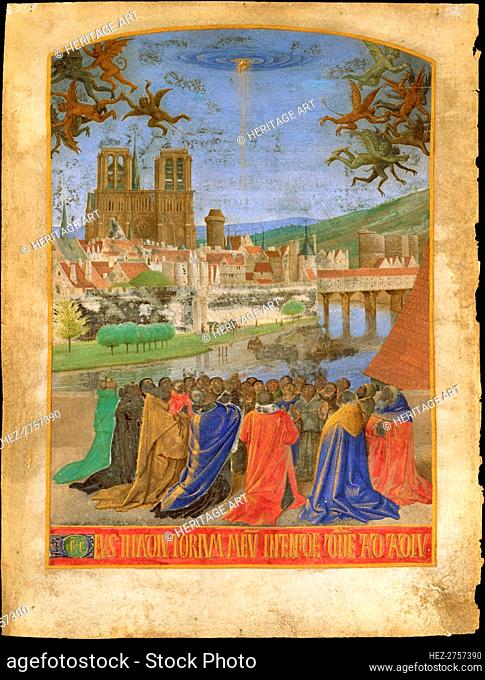 The Right Hand of God Protecting the Faithful against the Demons, ca. 1452-1460. Creator: Jean Fouquet