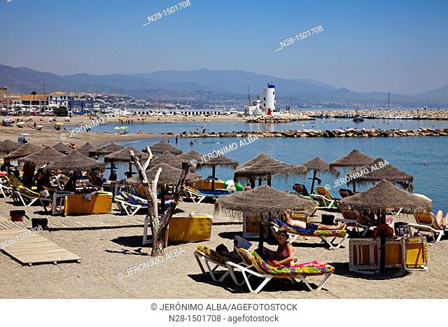 La Duquesa beach, Manilva, Malaga Province, Andalusia, Spain