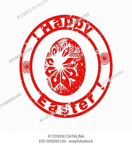 happy easter stamp