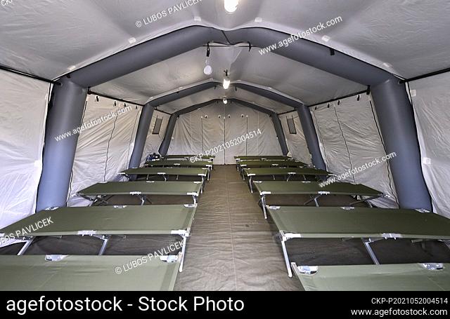 Control day at tent camp in Rancirov military base, Czech Republic, was held on Thursday, May 20, 2021. The U.S. troops moving from Germany to an exercise in...