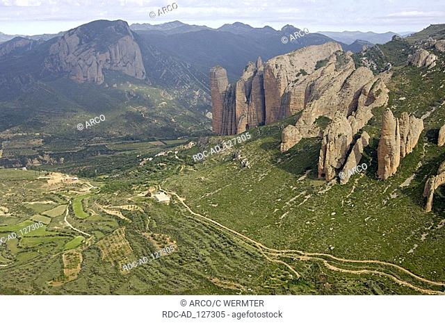 Los Mallos de Riglos Aragon Pyrenees Spain