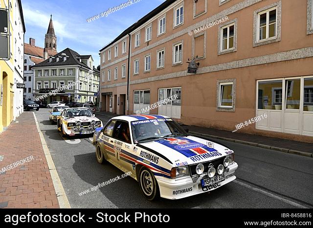 13. 08. 2022, Olympic Rally 72, 1972, 50th Anniversary Revival 2022, car racing, rally, classic car, Landshut, Opel Ascona B in front of Audi Quattro