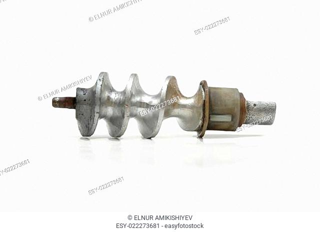 Shiny drill isolated on white