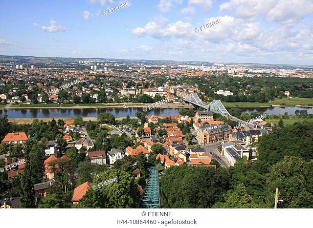Germany, Saxony, Dresden, traveling, city travel, culture, Eastern Germany, bridge, nasty surprise, steel bridge, Loschwitzer bridge, overview, houses, homes