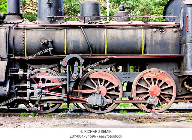 detail of steam locomotive 126.014, Resavica, Serbia