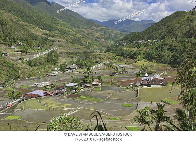 The beautiful UNESCO rice terraces in Hapao, Banaue, Mountain Province, Philippines