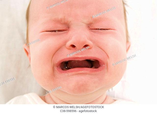 Baby Girl Crying Becuase of Teething