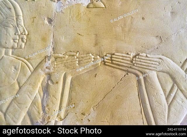 UNESCO World Heritage, Thebes in Egypt, Assassif (part of the Valley of the Nobles), tomb of Kheruef, West portico, South wing