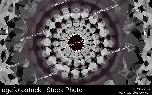 Abstract backdrop. Fractal background cubes. 3d rendering