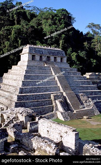 Palenque, Chiapas. - Temple of Inscriptions - Mexico