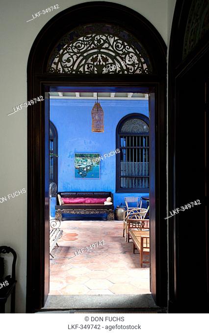 View of atrium of historic Cheong Fatt Tze Mansion, Georgetown, Penang, Malaysia, Asia