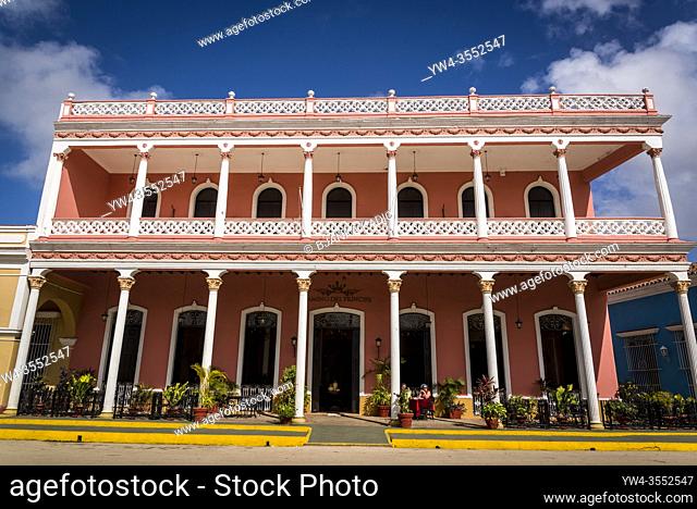 Colonial era Hotel Camino del Príncipe at the Central Square, Remedios, Cuba