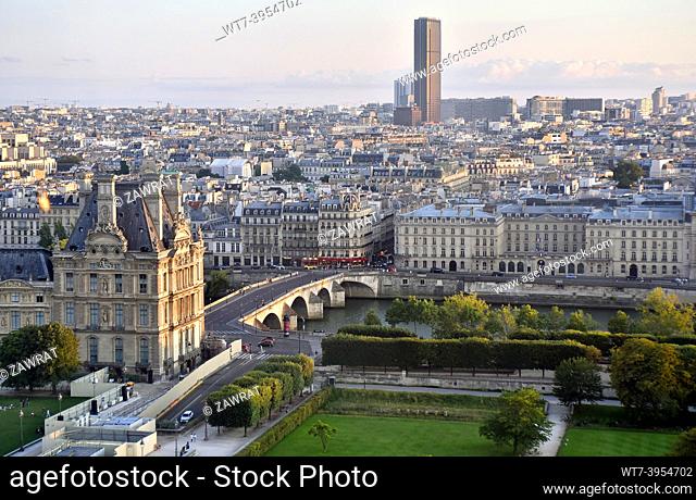 Tuileries Garden, la Seine, la Gare Montparnasse, the city