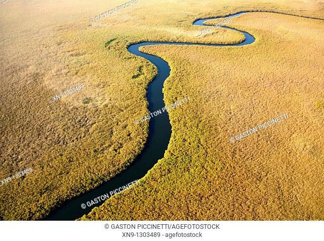 Aerial View of the Okavango Delta, Botswana