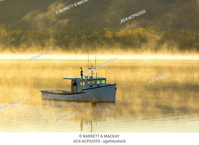 Fishing boat, St. Ann's, Bras d'Or Lake, Cabot Trail, Cape Breton, Nova Scotia, Canada