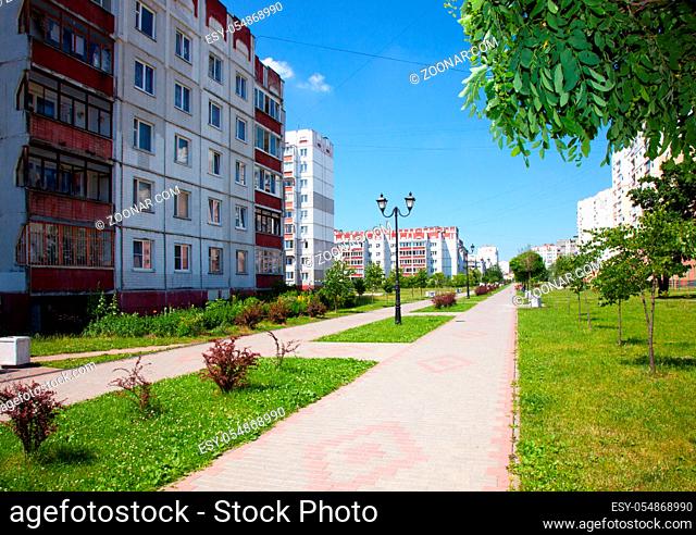 Residential district in Kaliningrad (Russia). Leningradsky District