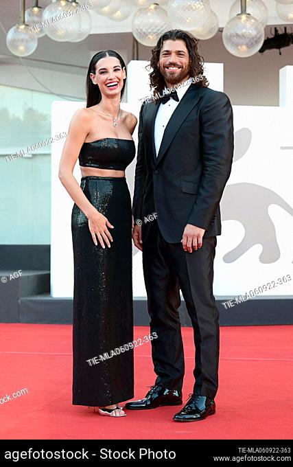 Francesca Chillemi, Can Yaman during Lord of the Ants red carpet. 79th Venice International Film Festival, Italy - 06 Sep 2022