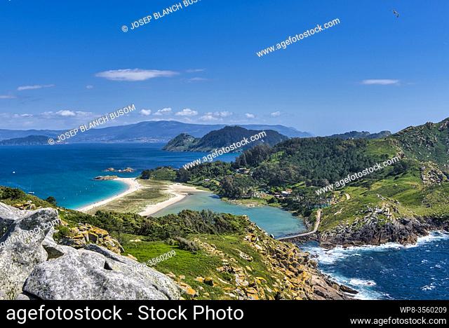 Natural Park of the Cies Islands in northwest of Spain
