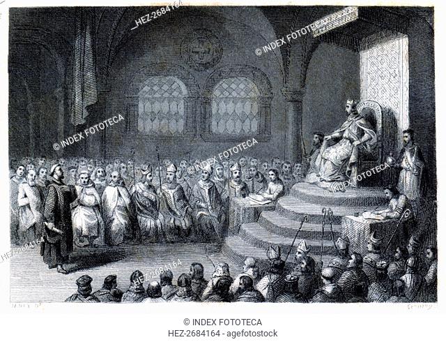 16th or 17th Toledo Council (693-694) held during the reign of King Égica (687-702), engraving by?
