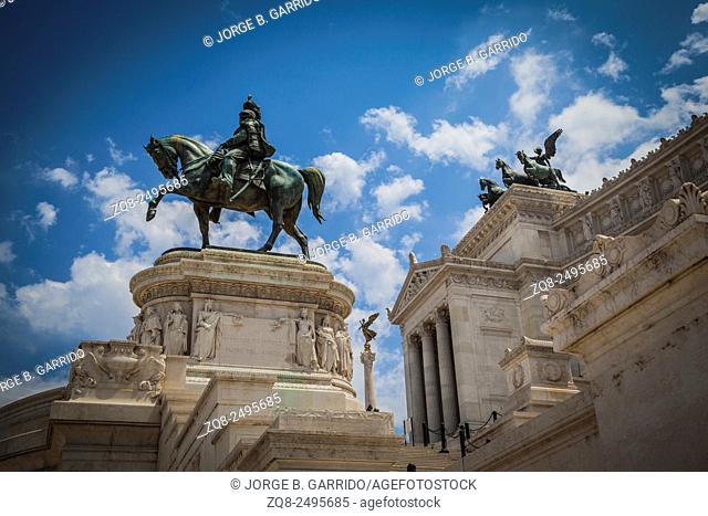 The Monumento Nazionale a Vittorio Emanuele II in Rome, Italy