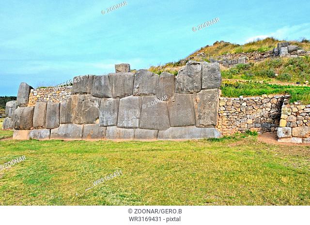Peru Sacsayhuaman Inca fortress wall